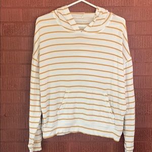 American Eagle yellow striped sweatshirt
